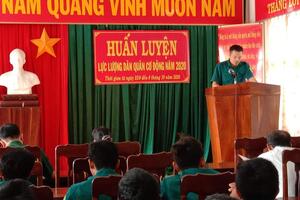Ban chỉ huy quân sự xã huấn luyện dân quân năm 2020